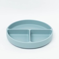 Prato de Silicone com Ventosa e Divisórias Azul Sonho - Seguro e Prático para Bebês - imagem 3