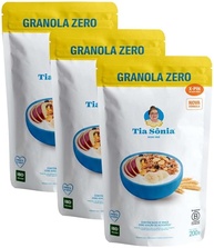 Kit 3 Granola Light Z ero Açúcar Banana X-Pin 200g cada Tia Sônia - imagem 1
