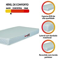 Colchão Solteiro Espuma D20 Malibu – Conforto e Qualidade para Seu Sono - imagem 2