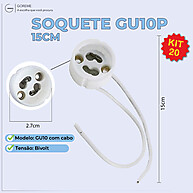 Soquete G9 Bivolt: Kit 20 Unidades com Cabo 15cm - imagem 1