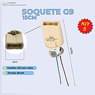 Soquete G9 Bivolt: Kit 5 Unidades com 15cm - imagem 1