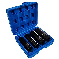Soquetes de Impacto 1/2" Longos: Kit 4 Peças Evald - imagem 1