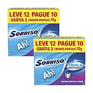 Sorriso Tripla Limpeza: Kit 12 Pastas de Dente - imagem 1