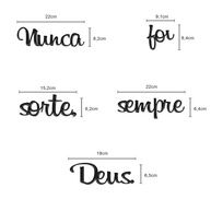 Quadro Decorativo Nunca Foi Sorte Sempre Foi Deus - Frase Motivacional em PET Vazado para Decoração de Casa - imagem 4