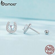Brincos Bamoer Prata 925 com Ferradura – Elegância e Sorte - imagem 2
