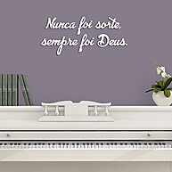 Espelho Decorativo com Frase em Acrílico – Nunca Foi Sorte - imagem 2