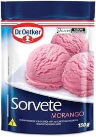 Dr.Oetker Dr. Oetker Sorvete Sabor Morango Pó Para Preparo De Sobremesa Consistência Cremosa E Sabor Delicioso 150G - imagem 2