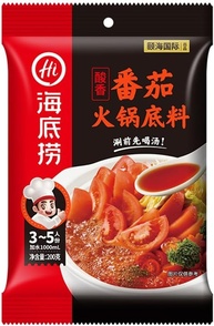 Haidilao Bottom Ingredient Hot Pot Ingredients Tomato Soup Bottom Seasoning Not Spicy Taste Malatang海底捞底料火锅料番茄汤底调味料不辣口味麻辣烫 (200g, tomato) - imagem 1