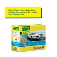 Kit Completo de Filtros Mann-Filter SP11065-4 para Renault Kwid - Ar, Óleo, Combustível e Cabine - imagem 3