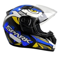 Capacete Ebf Spark Dragon Azul Masculino: Estilo e Segurança com Viseira Cromada - imagem 4