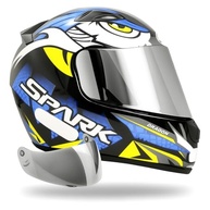 Capacete Ebf Spark Dragon Azul Masculino: Estilo e Segurança com Viseira Cromada - imagem 2