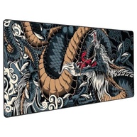 Mouse Pad Gamer Speed Extra Grande Desk Pad Profissional com Borda Costurada 70x35 Dragão Azul Premium GAXMARK - imagem 2