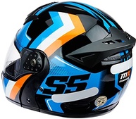 Capacete Mixs Gladiator Super Speed Azul/Laranja Brilhante - Segurança e Estilo para Você! - imagem 3