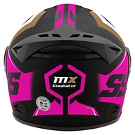 Capacete Mixs Gladiator Super Speed Fosco Rosa/Dourado - Segurança e Estilo para Você! - imagem 3
