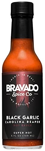 Bravado Spice Alho Preto E Molho Picante Carolina Reaper Por Featured On Hot Ones Sem Glúten, Vegano, Baixo Teor De Carboidratos, Paleo, Garrafa De 5 Oz Totalmente Natural, Molho Picante Gourmet Pre - imagem 2