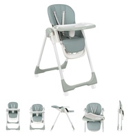 Kikkaboo Cadeira Alta Spicy Ajustável com Mesa Removível e 4 Rodas - Verde Claro - imagem 1