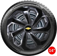 Jogo 4 Calotas Esportivas Spider Grafite/Preto Aro 14 - Onix, Prisma, Spin e mais! - imagem 4