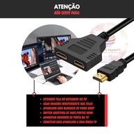 Duplicador HDMI Splitter Y: 1 Entrada Macho para 2 Saídas Fêmeas - Expanda sua Imagem! - imagem 5