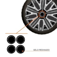 Calota Triton Sport Aro 14 Black Silver Graphite para Nissan March, Versa, Sentra, Kicks, Livina, Tiida + Selo Resinado - imagem 3