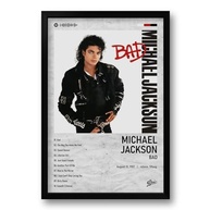 Quadro Álbum Spotify Bad - Michael Jackson 40x60cm | Pôster Emoldurado Preto Fosco - imagem 2
