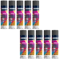 Tinta Spray 400ml Preto Fosco Uso Geral em Aço Ferro Couro Gesso Cerâmica | Universo | Kit 10 un - imagem 2
