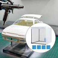 Cabine de Pintura Portátil Shamjina: Tenda Spray com Filtro e Cortina Protetora para Hobby e Peças Automotivas - imagem 5