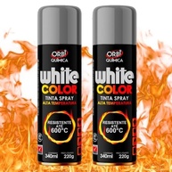 Kit 2 Tintas Spray Alta De Temperatura Prata Pintura Roda Escapamento Motor Forno Fogão Churrasqueira Até 600°C - imagem 3