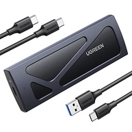UGREEN Gabinete SSD M.2 NVMe 10Gbps USB 3.2 externo NVMe M.2 SSD caixa de alumínio sem ferramentas M.2 NVMe leitor PCI-E NVMe USB C suporta teclas M e B&M tamanho 2230/2242/2260/2280 SSDs preto - imagem 2