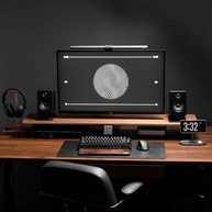 Stand para Monitor Pro K3 Grande com Suporte Celular Grátis – Base Ergonômica em MDF Branco para Home Office e Setup Gamer - imagem 1