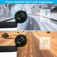 Suporte Veicular Starlink Mini G3/G4: Instalação Interna Segura e Portátil com Ventosas Potentes - imagem 5