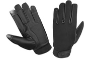 Luvas de neoprene Stealth pretas resistentes à água com tela sensível ao toque leve com palma de couro sintético para polícia, motocicleta, Preto, Small - imagem 2