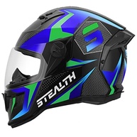Capacete Fechado Pro Tork Stealth Concept Brilhante Azul/Verde - Tamanho 56 - imagem 2