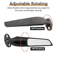 Espelho Retrovisor Stealth Wing para Motos Honda, Kawasaki e Suzuki - Design Ajustável e Campo de Visão Ampliado - imagem 5