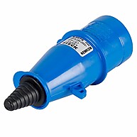 Plug Macho Industrial 2p+T 16A Newkon Azul N3076 Steck - imagem 2