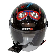 Capacete FW3 X Open Stickers Preto: Estilo e Segurança para Você! - imagem 5
