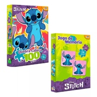 Stitch: Jogo da Memória + Quebra-Cabeça 100p - Toyster - imagem 1