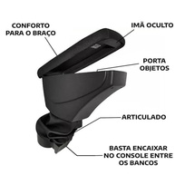 Apoio de Braço Premium Courvin Marrom para Fiat Argo, Cronos e Strada - Conforto e Estilo! - imagem 4