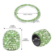 Kit Luxo WINKA: Tampas de Válvula e Anel de Ignição com Strass para Carro - imagem 3