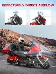 Para-brisa 8" Fumaça Amazicha para Harley Davidson Touring - Street Glide, Electra Glide, Tri Glide (FLHT, FLHX, FLHTCU, FLHTC, FLHTK) - imagem 3