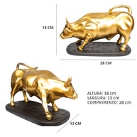 Estátua de Touro de Wall Street em Resina - Decoração de Escritório e Simbolo de Poder e Sucesso - imagem 3