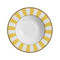 Prato Fundo Stripe Amarelo Alleanza - Jogo com 6 Peças em Cerâmica Premium - imagem 1