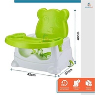 Cadeira Booster Alimentação Ursinho Baby Style Verde - Segura, Leve e Prática para Viagens - imagem 3