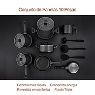 Panela Cerâmica Indução: 10 Peças Mimo Style - imagem 2