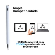 Caneta stylus capacitiva para telas touch (tablets, smartphones e notebooks) compatível com Apple, Samsung, Xiaomi, Motorola, etc (Preto) - imagem 5