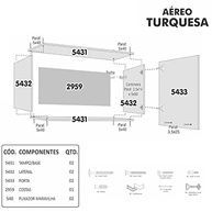 Armário Aéreo Turquesa 70x32cm com 2 Portas | Organize sua Cozinha com Estilo e Praticidade - imagem 4
