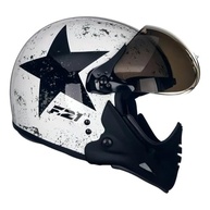 Capacete Aberto Moto Peels F-21 Old Tank Branco/Preto - Estilo e Segurança para Sua Pilotagem - imagem 3