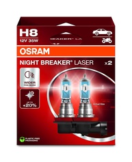 Lâmpada H8 OSRAM Night Breaker Laser: Iluminação Superior para Sua Segurança - imagem 1