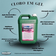 Água Sanitária com Cloro Ativo 5L - Declimp: Limpeza Profunda e Segura para Sua Casa - imagem 2