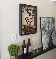 Quadro Porta Rolhas de Vinho Safra de Bons Momentos 150 - Organize sua Adega com Estilo - imagem 3