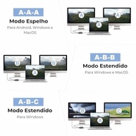 Adaptador USB-C para 2x HDMI 4K: Expanda sua Tela com Alta Definição e Plug & Play - imagem 3